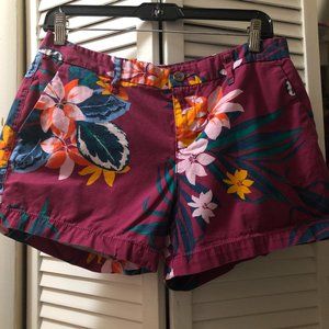 Old Navy Everyday Shorts Purple Hawaiian Floral sz 6